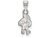 14k White Gold Logoart Iowa State University Small Pendant - 4W016IASB