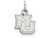14k White Gold Logoart Marquette University Extra Small Pendant - 4W014MARB