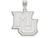 14k White Gold Logoart Marquette University Large Pendant - 4W016MARB