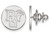 14k White Gold Logoart Bowling Green State University Lapel Pin