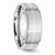 Chisel Cobalt Sterling Silver Inlay Satin/polished Beveled Edge 8mm Wedding Band CC48 - CC48BG75