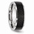 Chisel Cobalt Black Carbon Fiber Inlay 8mm Polished Wedding Band CC59 - CC59BG125