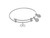 Brass with White Finish Infinity with Cubic Zirco Nia Charm On White Angelica Collection Tween Bangle (Small) WTGEL9123AU