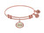 Brass with Pink Finish Charm On White Angelica Collection Bangle Infinity On Created Mother Of Pearl PGEL1557AU
