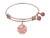 Angelica Collection Non-antique Pink Stipple Finish Brass mother Of the Bride Expandable Bangle PGEL1042AU