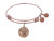 Angelica Collection Antique Pink Stipple Finish Brass grandma Expandable Bangle PGEL1029AU