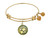 Angelica Collection Antique Yellow Smooth Finish Brass pisces- February Expandable Bangle GEL1058AU
