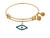 Angelica Collection Non-antique Yellow Stipple Finish Brass with Enamel evil Eye Expandable Bangle GEL1207AU