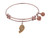 Angelica Collection Antique Pink Stipple Finish Brass Left-half Heart Best Friends Forever bff Expandable Bangle PGEL1019AU