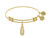 Brass with Yellow Finish Flip Flop Charm On Yellow Angelica Collection Bangle GEL1698AU