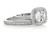 Zoe R Sterling Silver Micro Pave Hand Set Cubic Zirconia CZ Halo 6mm Cushion-Cut Center Wedding Set - BM10606T7