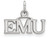 10k White Gold Logoart Eastern Michigan University Extra Small Pendant
