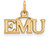 10k Yellow Gold Logoart Eastern Michigan University Extra Small Pendant