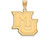 10k Yellow Gold Logoart Marquette University Large Pendant - 1Y016MARW