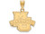 10k Yellow Gold Logoart Marquette University Medium Pendant