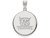 10k White Gold Logoart Weber State University Large Disc Pendant