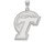 10k White Gold Logoart Tulane University Extra Large Pendant
