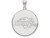 10k White Gold Logoart North Dakota State Extra Large Disc Pendant