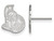 10k White Gold Nhl Logoart Ottawa Senators Small Post Earrings