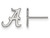 10k White Gold Logoart University Of Alabama Extra Small Post Earrings - 1W008UALAF