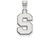 10k White Gold Logoart Michigan State University Small Pendant - 1W002MISAF