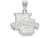 10k White Gold Logoart Marquette University Medium Pendant