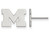 10k White Gold Logoart Michigan (univ Of) Extra Small Post Earrings