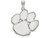 10k White Gold Logoart Clemson University Extra Large Pendant