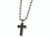 Chisel Stainless Steel Carbon Fiber Cross Pendant Necklace 20 inches SRN310Y