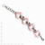 Chisel Stainless Steel Pink Ceramic Link Bracelet SRB5618Y