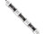 Chisel Stainless Steel Polished W/ Black Ceramic and CZ 8.5in Bracelet SRB176185Y