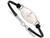 Logoart Sterling Silver Delta Gamma Enameled Oval Black Leather Bracelet SS018DGBK7T
