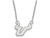 14k White Gold Logoart University Of South Florida Small Pendant Necklace