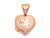 FJC Finejewelers 14k Rose Gold 10mm Floral Heart Locket Pendant Necklace 18 inch chain included XL655P