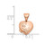 FJC Finejewelers 14k Rose Gold 10mm Floral Heart Locket Pendant Necklace 18 inch chain included XL655P