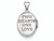 Finejewelers 14k White Gold 17mm Double Hearts Oval Locket Pendant Necklace 18 inch chain included