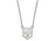 14k White Gold Nhl Logoart Los Angeles Kings Small Pendant Necklace