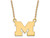 Logoart Sterling Silver Gp Michigan (univ Of) Small Pendant Necklace GP015UM18AE