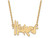14k Yellow Gold Logoart University Of Nebraska Large Pendant Necklace