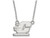 14k White Gold Logoart Central Michigan University Small Pendant Necklace