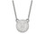 Logoart Sterling Silver Cornell University Small Pendant Necklace SS006COU18T