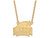 Logoart Sterling Silver Gp George Mason U Large Pendant Necklace GP006GMU18AE
