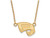 14k Yellow Gold Logoart Western Kentucky University Small Pendant Necklace