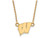 14k Yellow Gold Logoart University Of Wisconsin Small Pendant Necklace