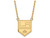 14k Yellow Gold Nhl Logoart Los Angeles Kings Large Pendant Necklace
