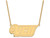 14k Yellow Gold Logoart Virginia Commonwealth University Large Pendant Necklace