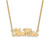 14k Yellow Gold Logoart University Of Mississippi Large Pendant Necklace - 4Y055UMS18A