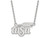 14k White Gold Logoart Wichita State University Large Pendant Necklace
