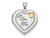 FJC Finejewelers Sterling Silver Rhodium-plated W/gold-plate 21mm Heart Locket Pendant Necklace 18 inch chain included QLS605T