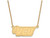 10k Yellow Gold Logoart Virginia Commonwealth University Small Pendant Necklace